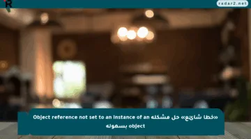 «خطأ شائع» حل مشكلة Object reference not set to an instance of an object بسهولة